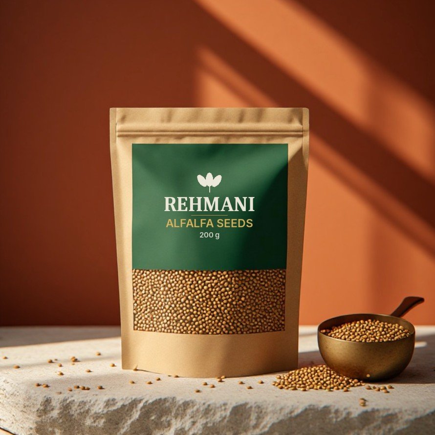 Rehmani Alfalfa Seeds – 200 g kraft pouch