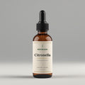 Rehmani Citronella Essential Oil in an amber glass dropper bottle