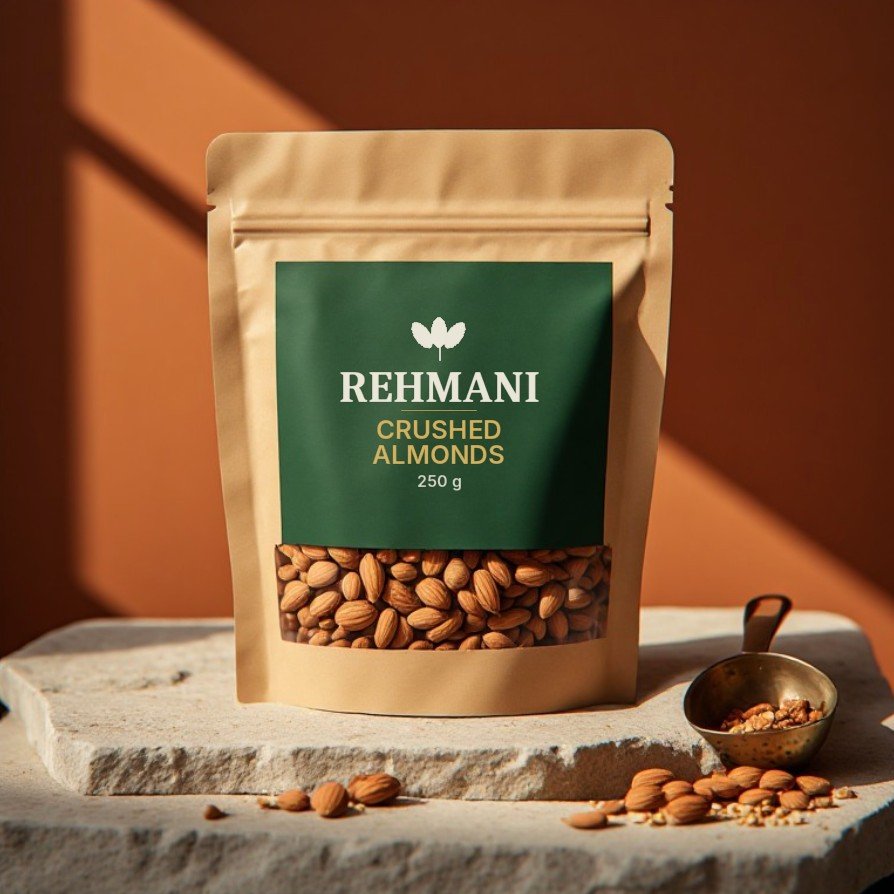 Rehmani Crushed Almonds – 250 g kraft pouch