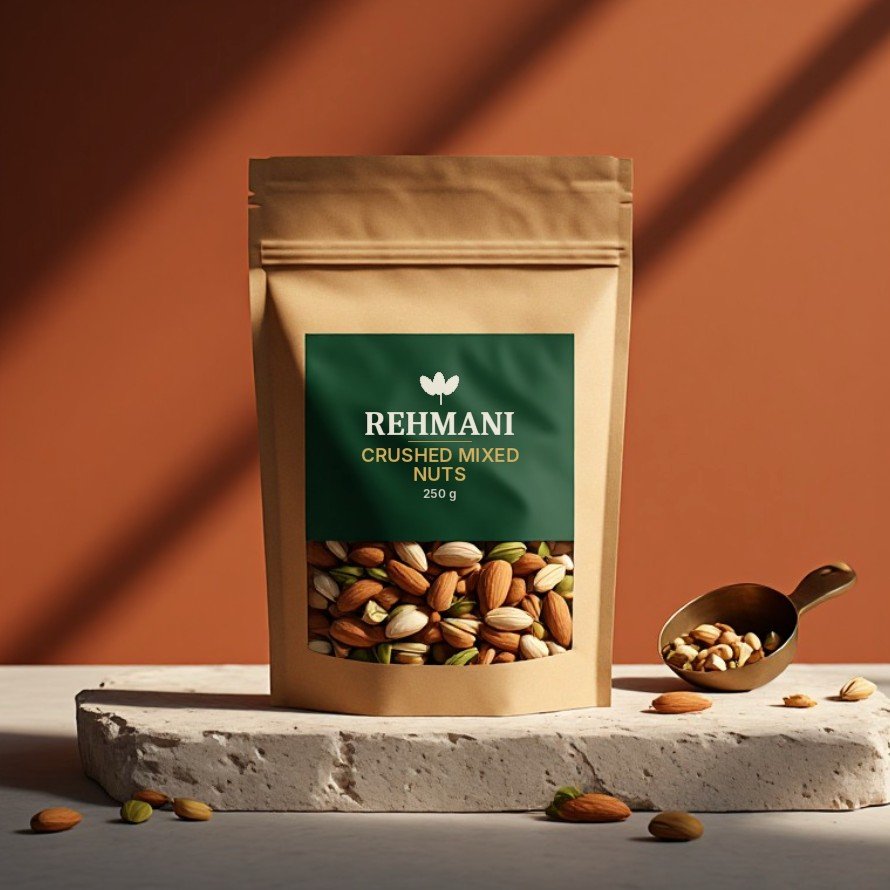 Rehmani Crushed Mixed Nuts – 250 g kraft pouch