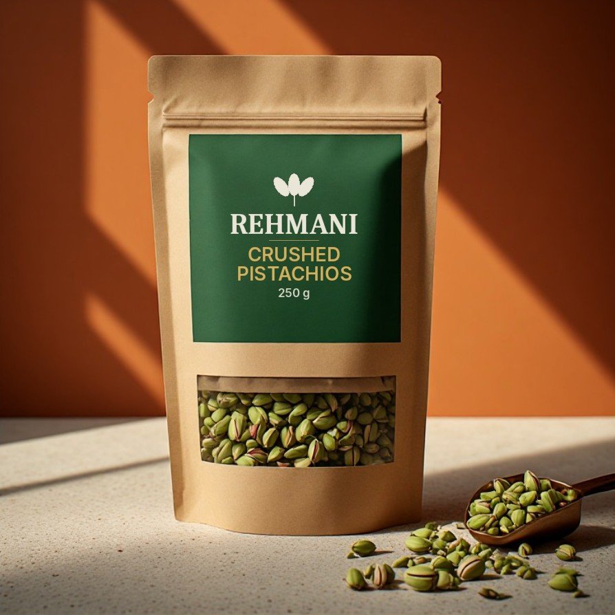 Rehmani Crushed Pistachios – 250 g kraft pouch