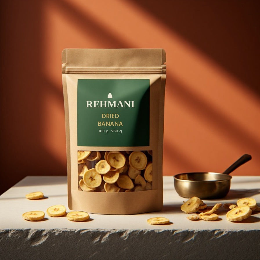 Rehmani Dried Banana kraft pouch