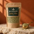 Rehmani Fennel Seeds (Saunf) 200 g kraft pouch with brass scoop