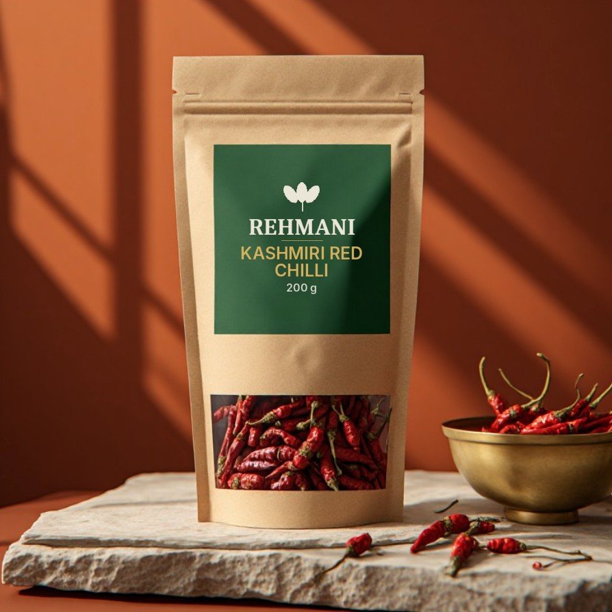 Rehmani Kashmiri Red Chilli – 200 g kraft pouch