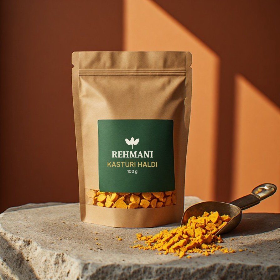 Rehmani Kasturi Haldi (Wild Turmeric) – 100 g kraft pouch