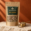 Rehmani Mix Seeds (pumpkin, flax, sesame, sunflower) 200 g kraft pouch with brass scoop