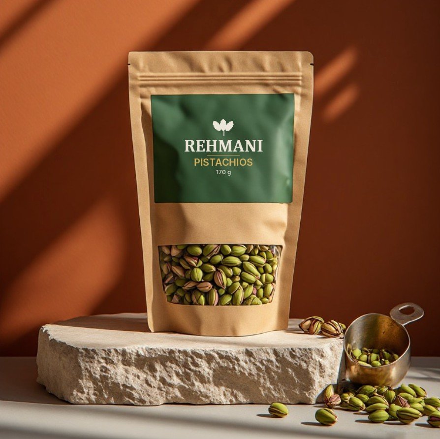 Rehmani Pistachios – 170 g kraft pouch