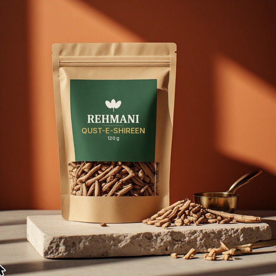Rehmani Qust-e-Shireen (Sweet Costus Root) – 120 g kraft pouch