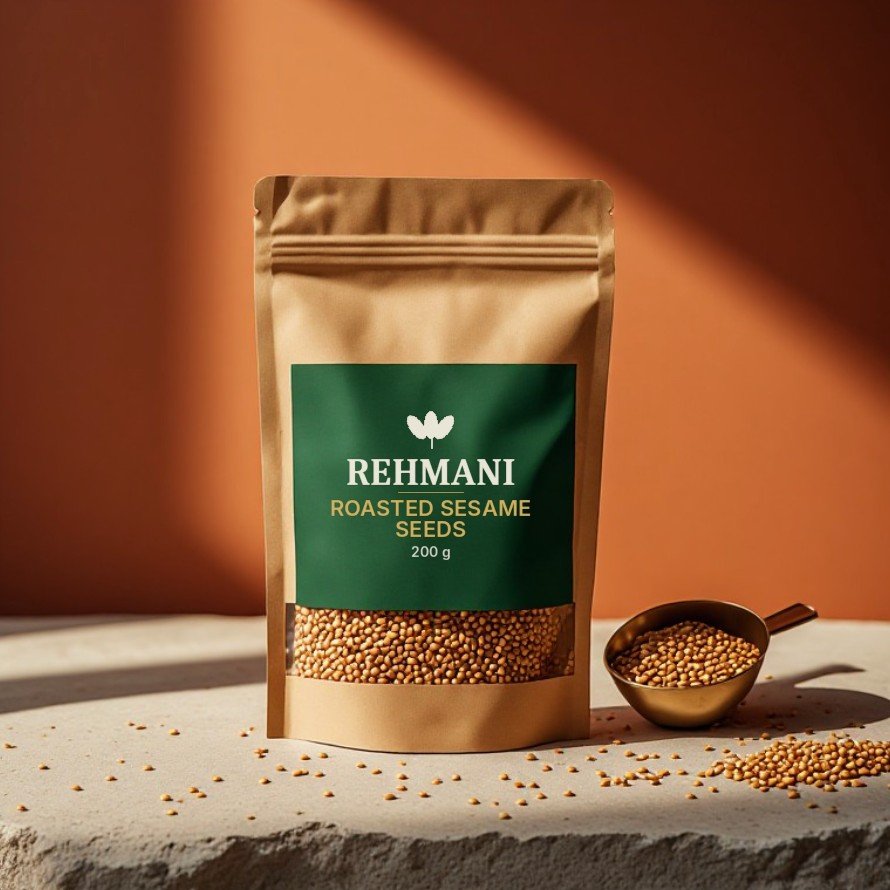 Rehmani Roasted Sesame Seeds – 200 g kraft pouch