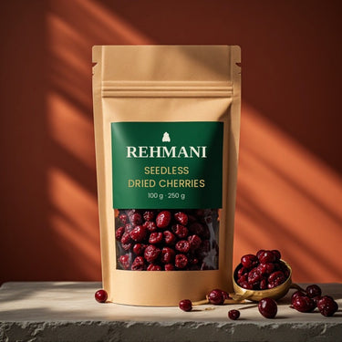 Rehmani Seedless Dried Cherries kraft pouch