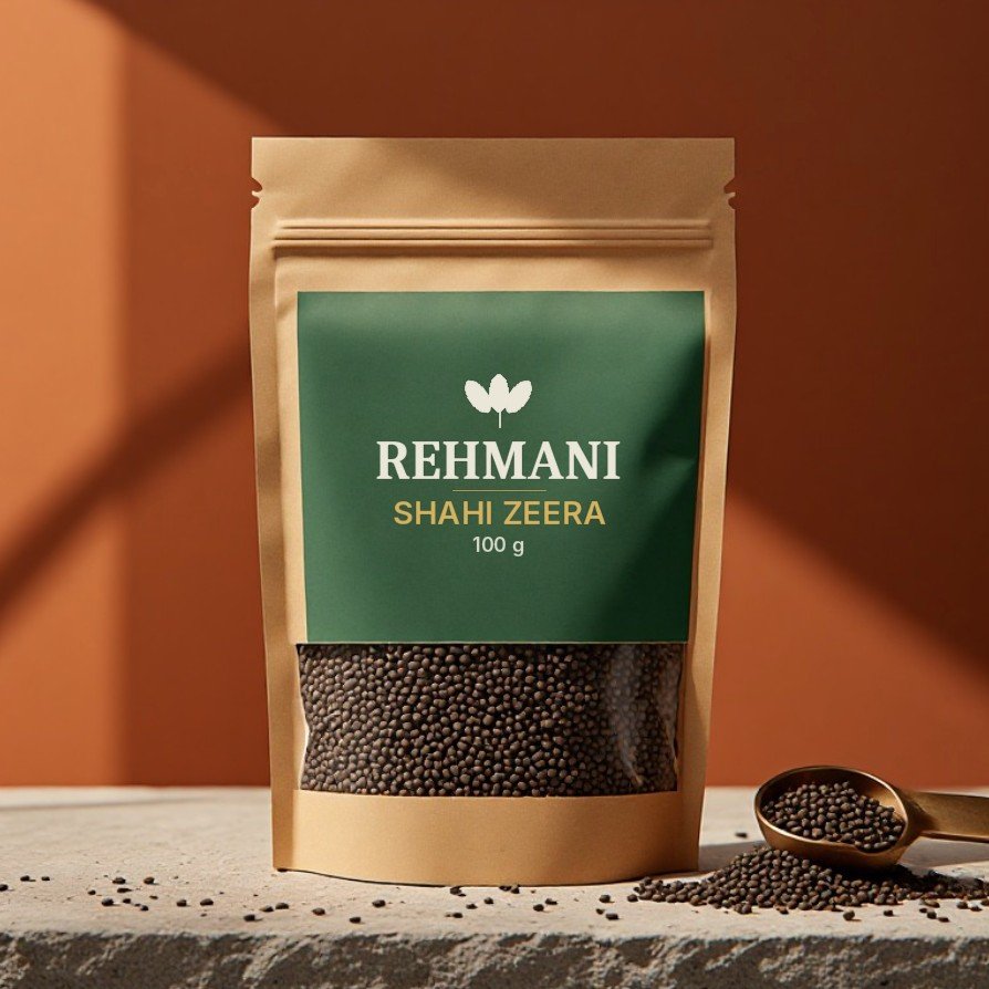 Rehmani Shahi Zeera (Black Cumin) – 100 g kraft pouch