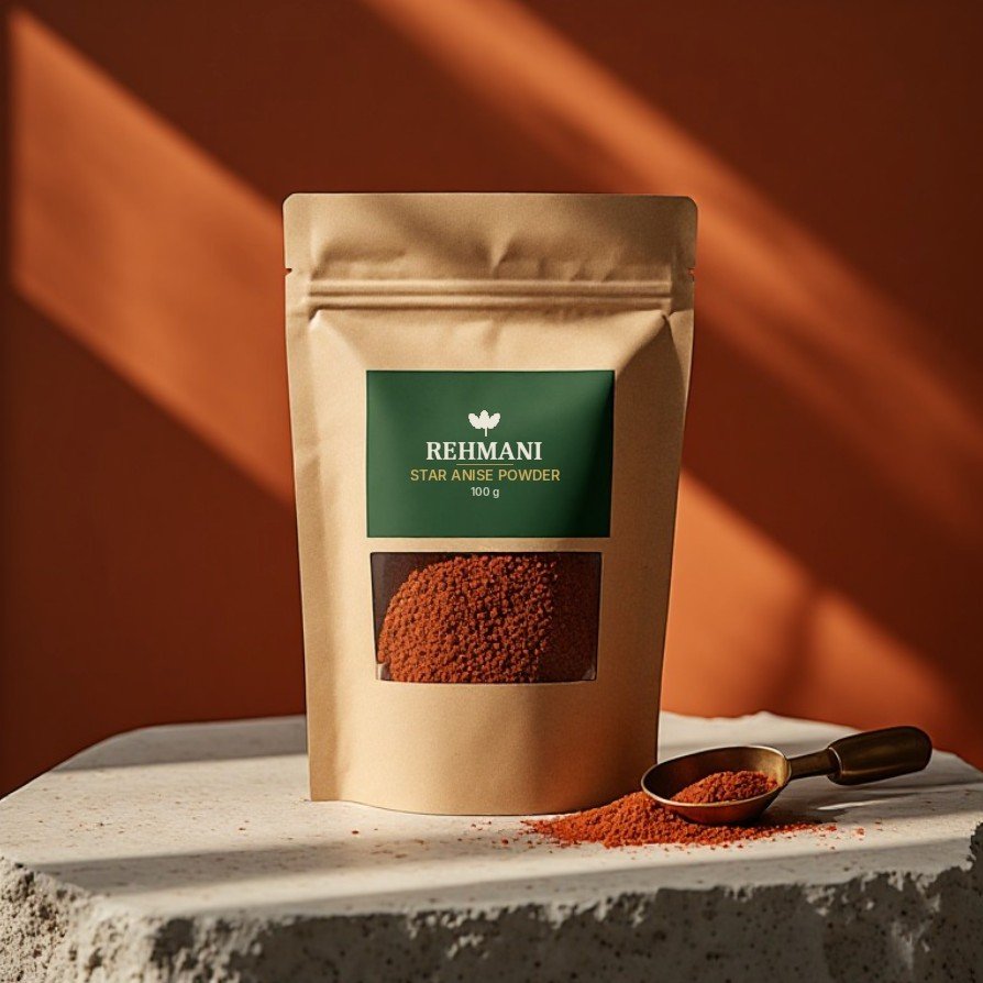 Rehmani Star Anise Powder – 100 g kraft pouch